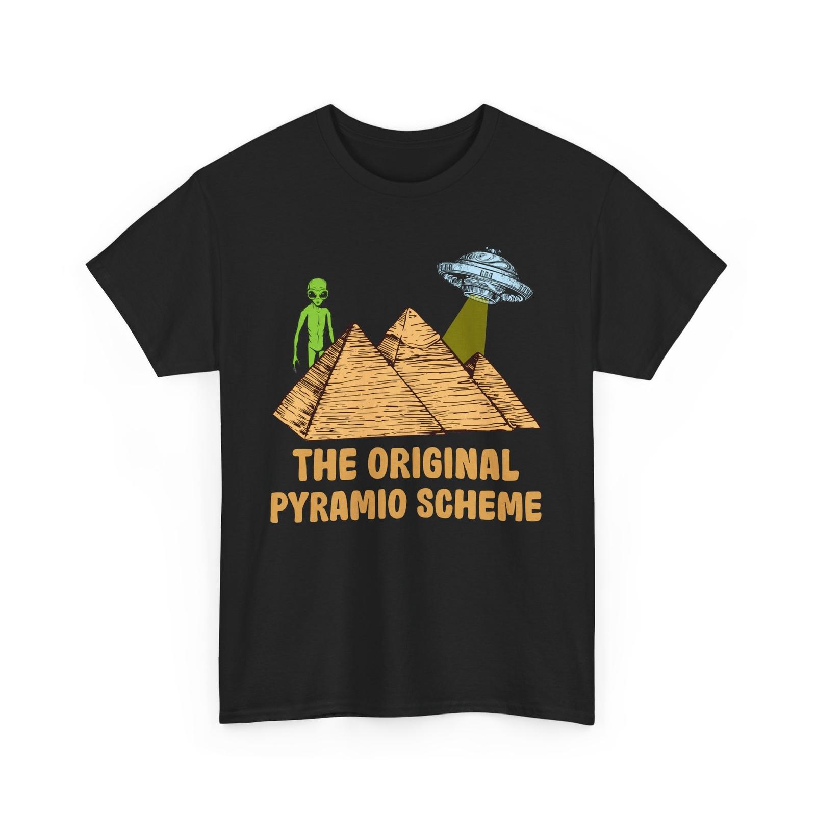 

Alien Adventure Tee | UFO Themed T-Shirt | The Original Pyramio Scheme Shirt XL