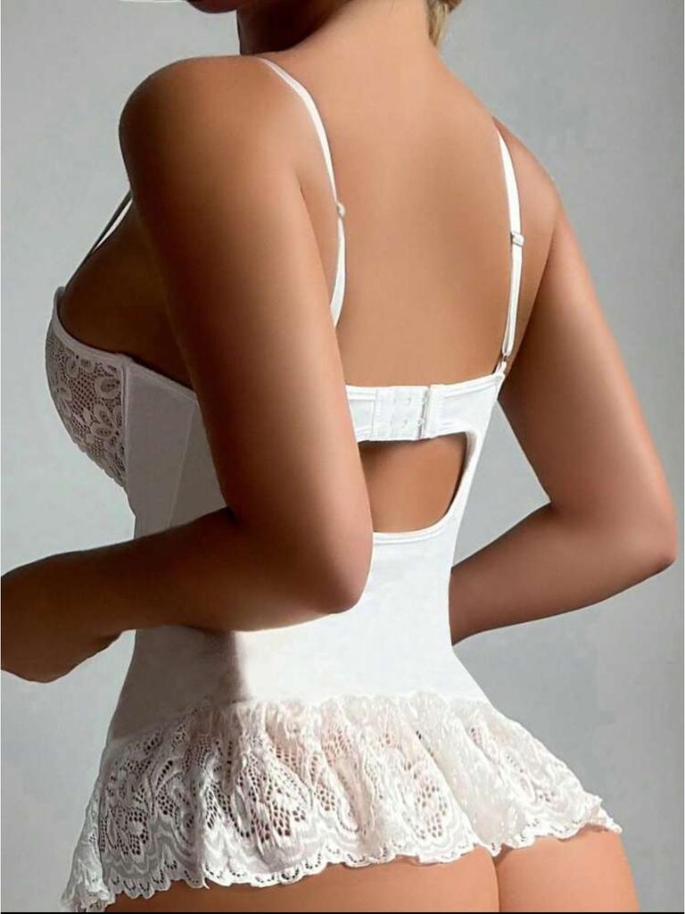 Europäische & Amerikanische Spitze Schmetterling Vintage Barock Träger Nachthemd