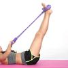 1PC Tension Rope 4 Tubes Multifunctional Sit-up Equipment Workout Pedal Puller for Home
