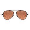 GUCCI Logo Metal Aviator Sunglasses Men's Black