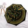 1pc Demon Mask Automatic Open/close Folding Umbrella, Compact Portable Travel Umbrella, Perfect Birthday/Christmas yy250807127