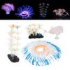 4pcs Fish Tank Decorations Glowing Effect Silicone Artificial Coral Plant Ornament for Aquarium