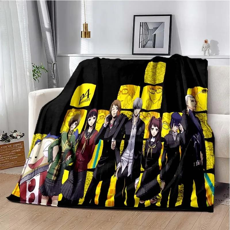 Persona Anime Cartoon Throws Blanket Kid Picnic Super Soft kawaii Blanket for Travel Beding Couch Sofa Bed Blanket Birthday Gift