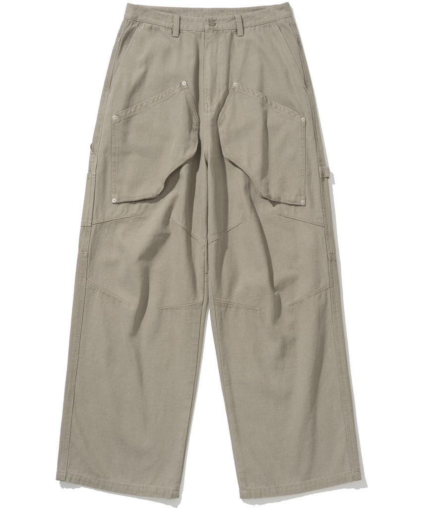 NOT4NERD Oxford Fatigue Baggy Pants - Beige