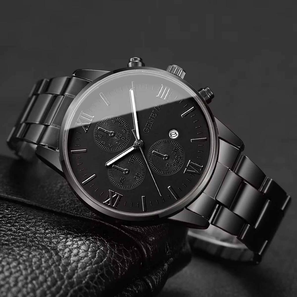 Fashion Men Business Watches Roma Dial Quartz Watch Calendar Wristwatches for Man Clock Reloj Hombre