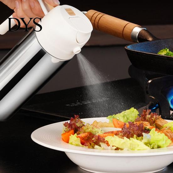 Easy-to-use Oil Dispenser 2-In-1 Stainless Steel Olive And Sprayer 360ml/430ml/500ml Food-grade Mist Spray Bottle Mister for Kitchen Cooking Air Fryer