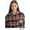 Early Spring American Retro Black Pink Plaid Shirt Coat Female Spring and Autumn Male Potato Starch Plaid Long Sleeve Shirt Male Pink Grid