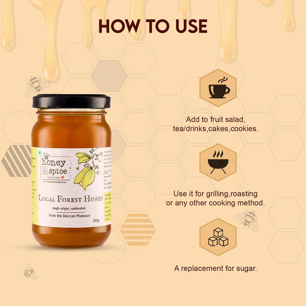 Honey and Spice Local Forest Honey Single Origin Unblended from Deccan Plateaus