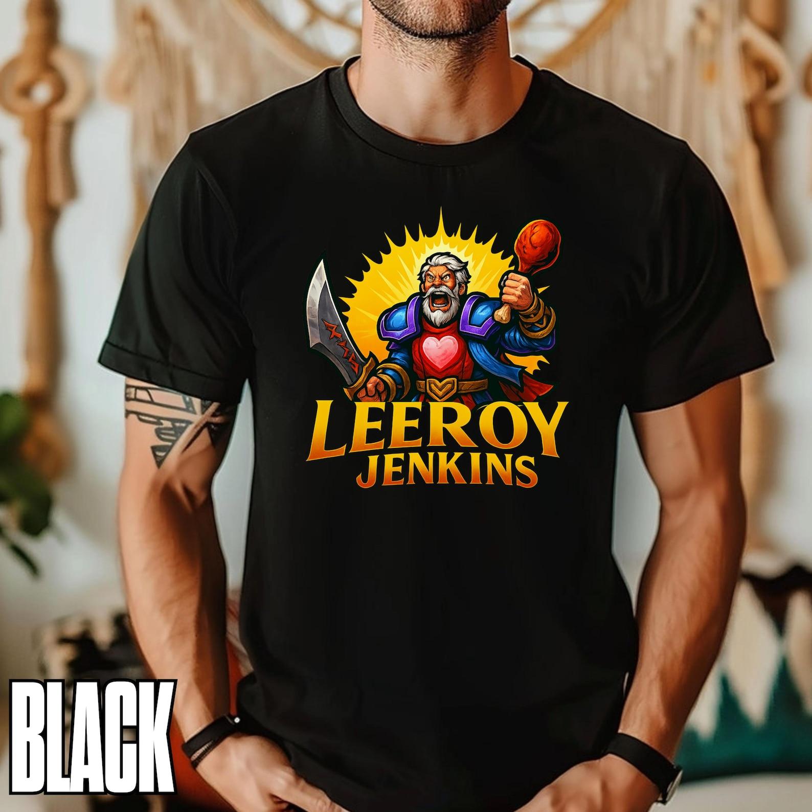 Leeroy Jenkins T-Shirt: Funny World of Warcraft Gamer Tee M