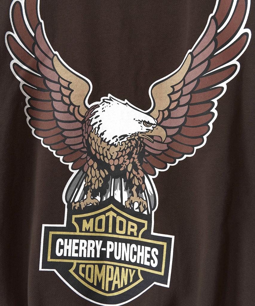 Cherry Punches Motor Company Zip-Up Hoodie (Brown)