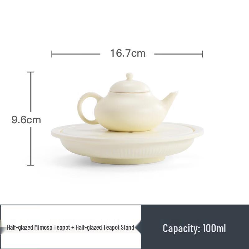 Ceramic Kung Fu Teapot with Holder