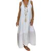 Women's Plus Size Sleeveless Lace Patchwork Spring Dress