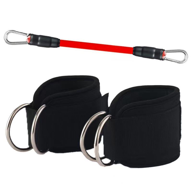 Bandas de Resistencia Elásticas para Tobillo para Entrenamiento de Piernas y Cadera con Hebilla