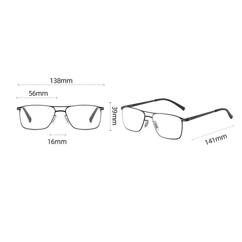 New Anti Blue Light Photochromic Metal Frame Reading Glasses High-definition Business High-end Color Changing Presbyopia Glasses