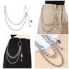 Heart Charm Jeans Chain for Women Men Decorative Waist Chain Wallet Chain Multilayer Metal Hiphop Chain for Street Wear