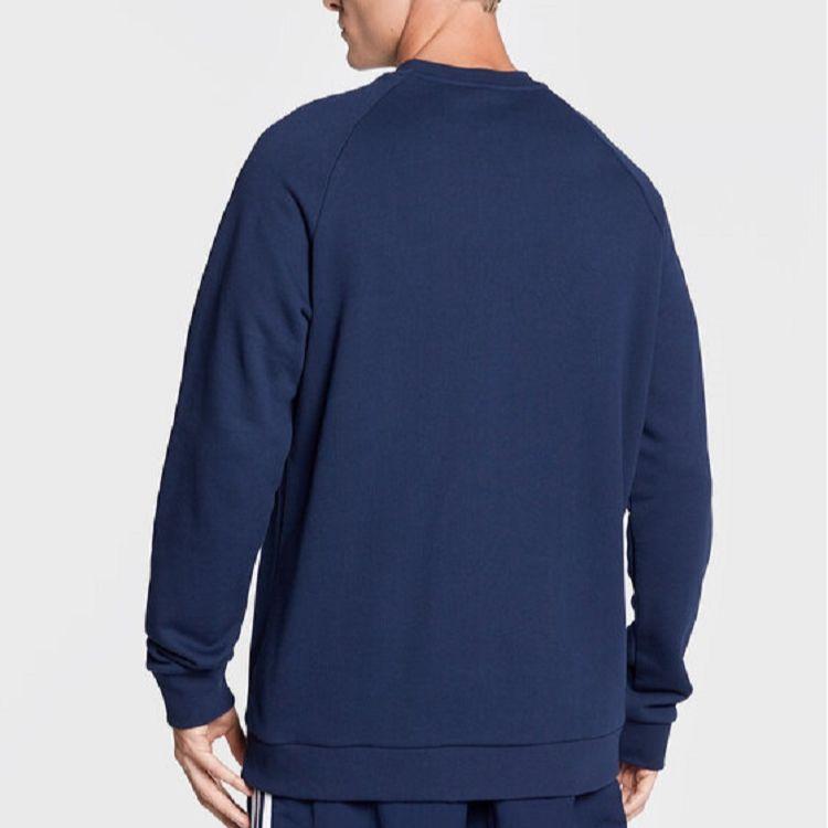 Adidas Originals Solid Logo Print Long Sleeve Sweatshirt Men Sweatshirt Dark-Blue HK5294