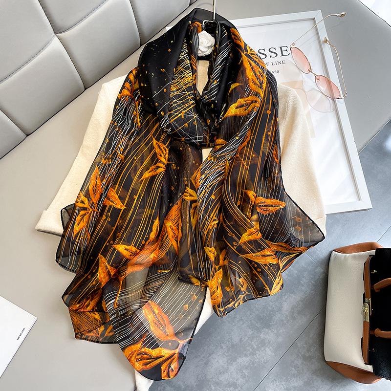 Women Scarf Fashion Large Silk Scarves Shawls Wraps Female Hijabs Pashmina Foulard Bandana Neck Hijabs Long Size Scarfs