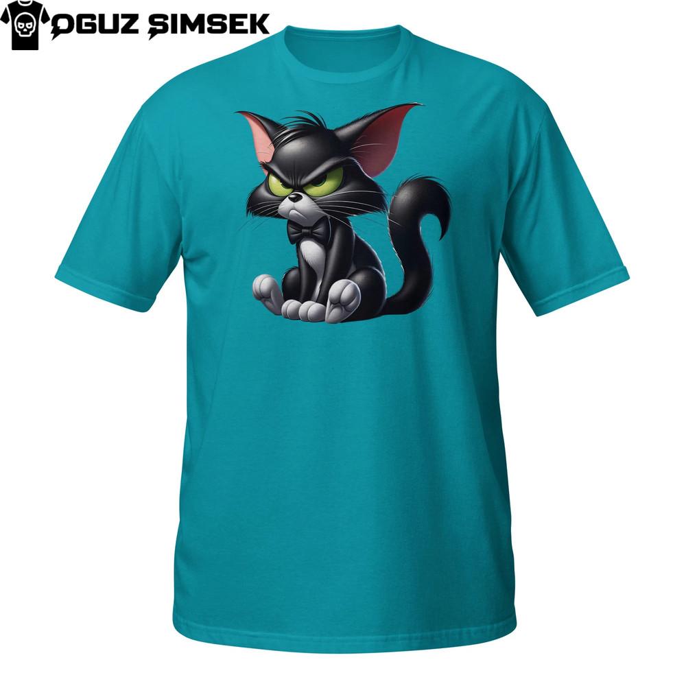 

Fancy Grumpy Cat T-Shirt – Angry Cartoon Kitty with Bow Tie and Killer Look 3XL