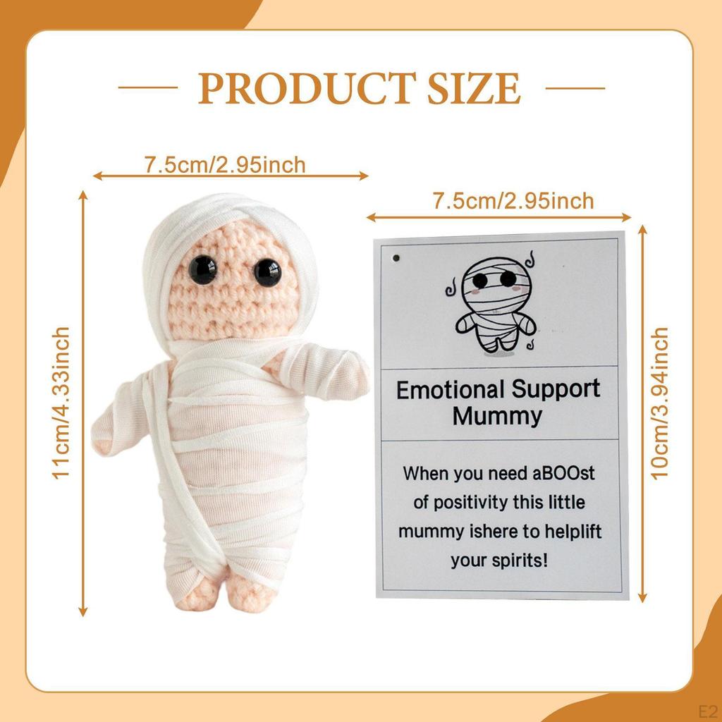 Decompression Mummy Plush - Halloween-Themed Handmade Stress Relief Companion