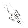 Black Butterfly Bead Pendant Phone Charm Straps Y2K Lanyard Purse Accessories