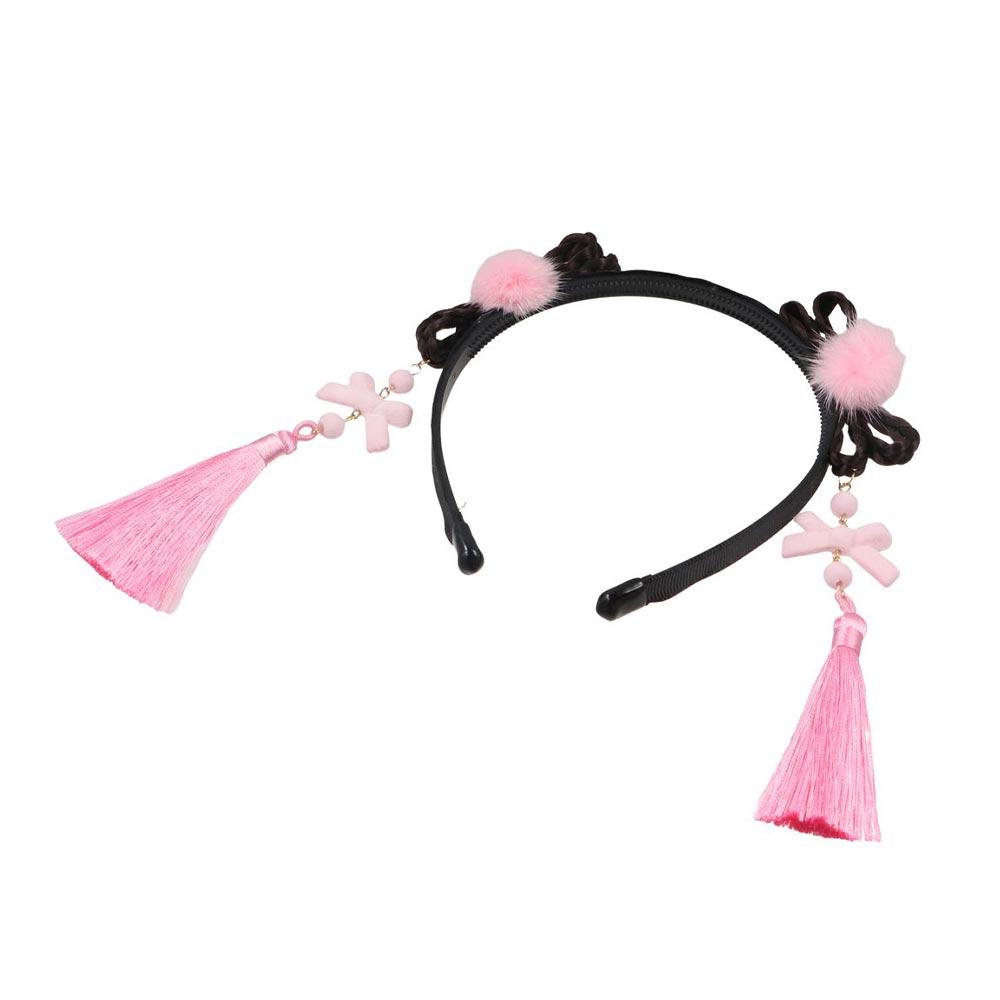 Pearl Bow Tassel Hanfu Hair Hoop Children's Headband Chinese Style Hair Band New Year Headress