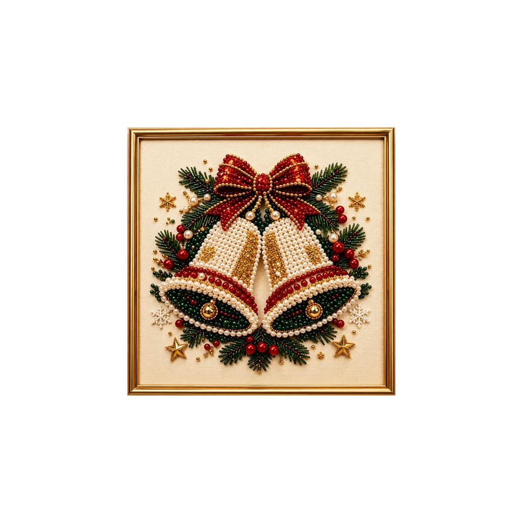 Kit Artistico Perle di Natale Decorazione Festiva Campanellino