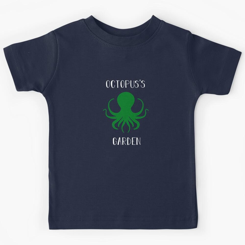 octopus s garden white / green Kids T-Shirt 140