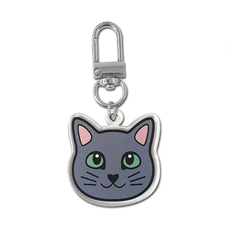 Russian Blue Acrylic Keyring
