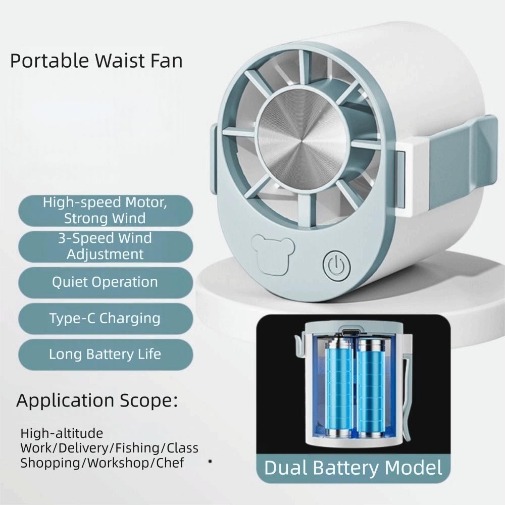 Clip On Stroller Fan Quiet Operation Umbrella Hanging Waist Fan Mini Portable Handheld Fan Desk