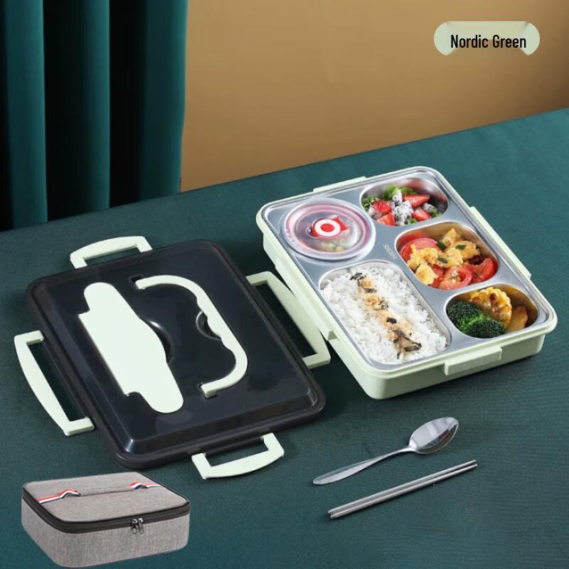 Lufenglai 304 Stainless Steel 5-Compartment Insulated Lunch Box