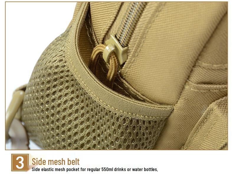 Men's Outdoor Multifunctional Crossbody Chest Bag with Water Bottle Holder - Ideal for Travel, Sports, and Mountaineering