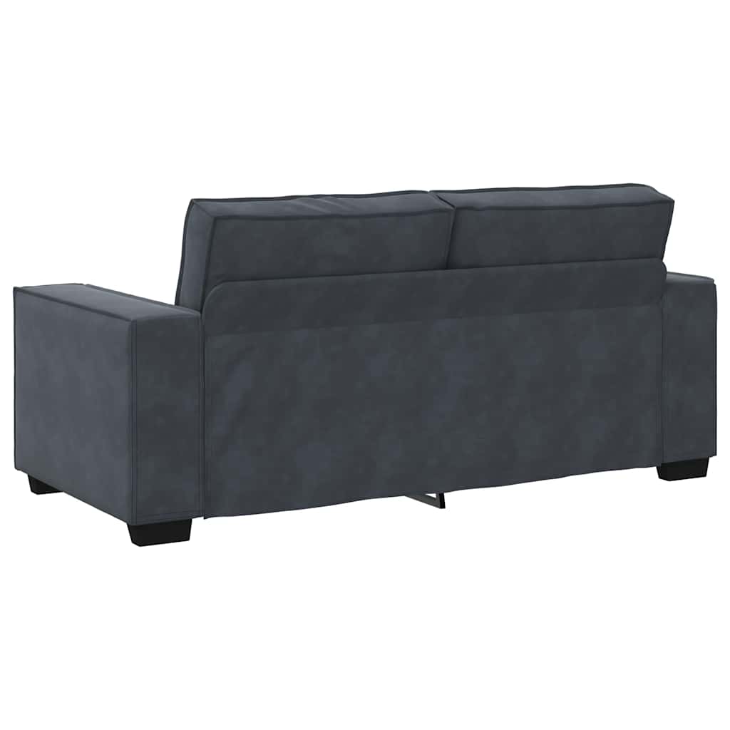 2 Seater Sofa Dark Grey 180 X 78 X 84 Cm Velvet