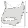 FLEOR JB Bass Pickguard Guitar Scratch Plate Pick Guard 4 String Bass Parts,7 Colors Available