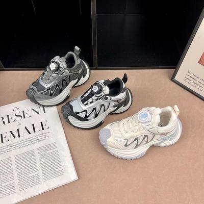 2026 Unisex Kinder Drehverschluss Netz Laufschuhe - Atmungsaktiv, Vielseitig, Dicke Sohle Freizeit Sportschuhe