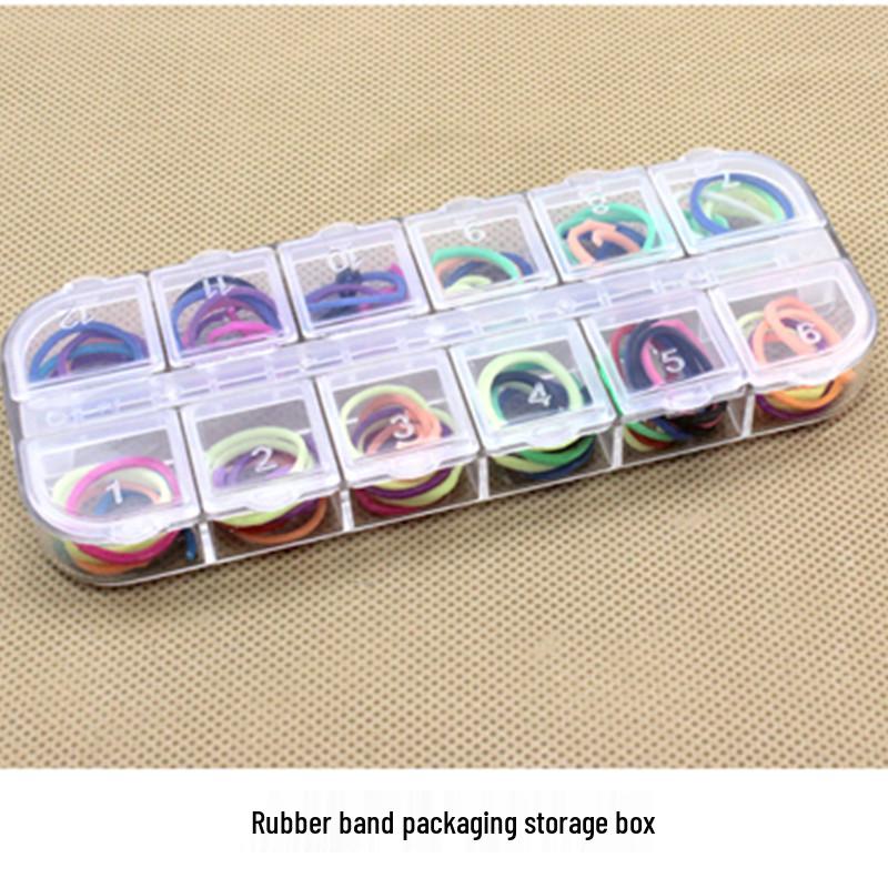 12-Compartment Clear PP Plastic Box with Individual Lids for Nail Tips DIY Tools