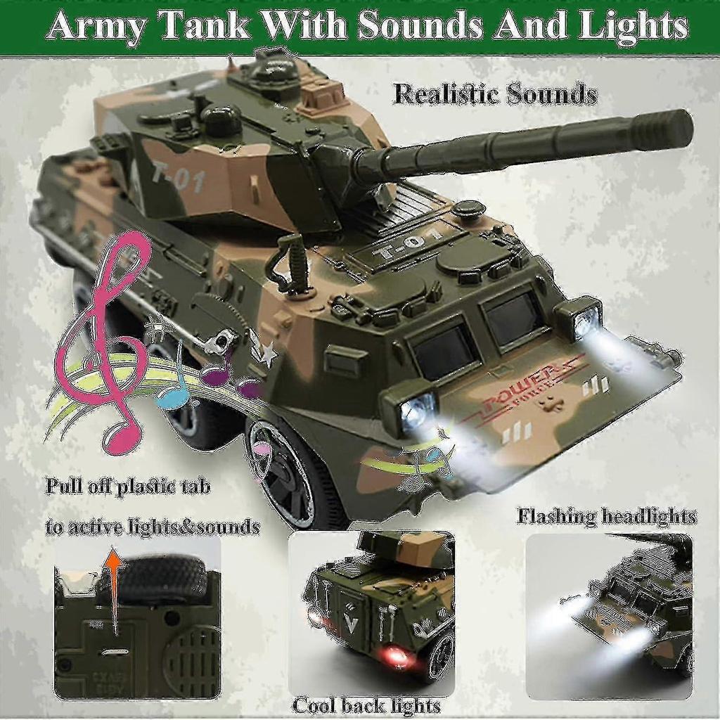 Military Truck Army Armored Model Car Treatment Transport Vehicle Metal Diecast Toy With Lights And Sounds