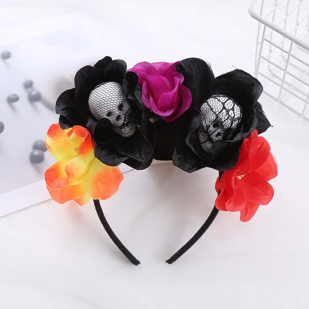 Rose Flower Crown Halloween Headband Halo Crown Headwear Halloween Flower Hairbands  Kids/Children