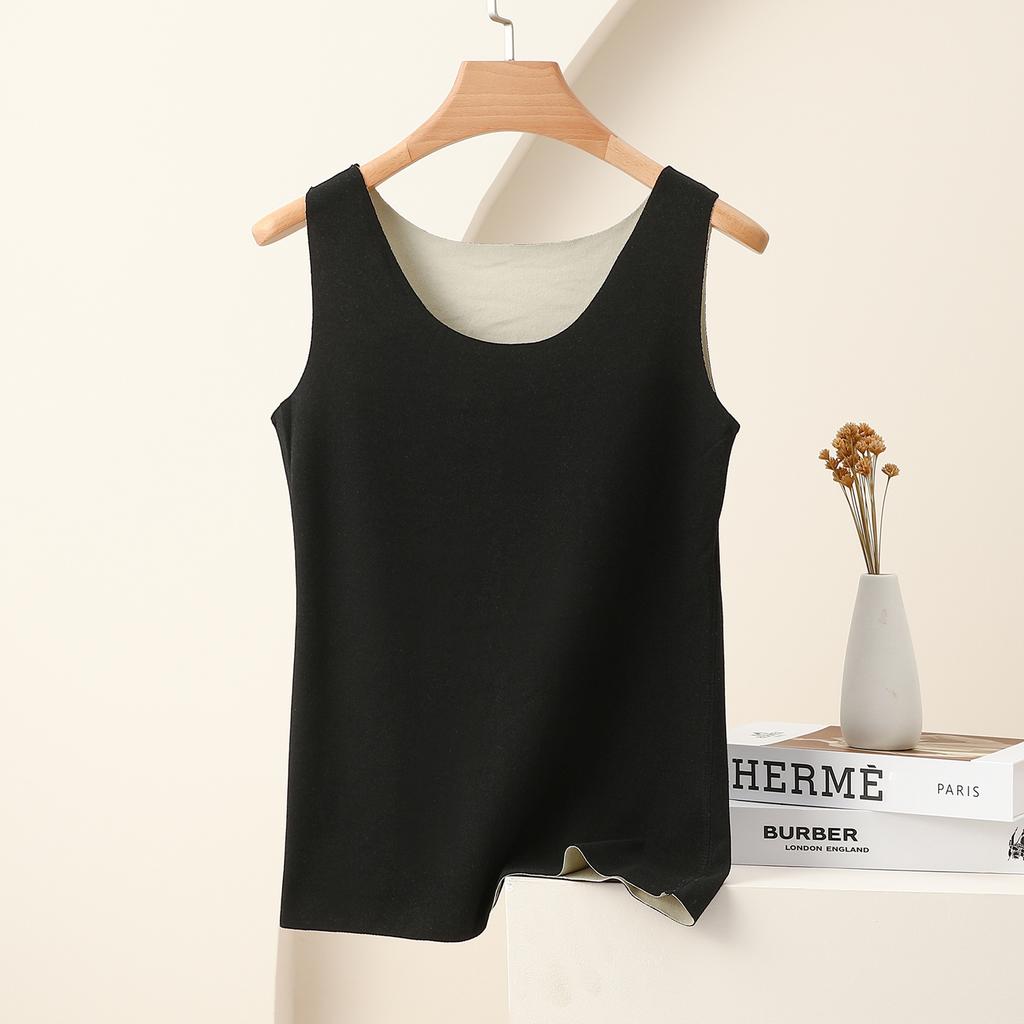Women's Crew Neck Sleeveless Tank Top Slim Fit Thermal Winter Warm Inner Layering Undershirt