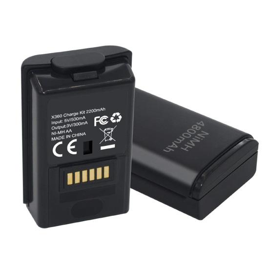 Rechargeable Gamer Controller Replacement Battery Charging Kit for Xbox 360