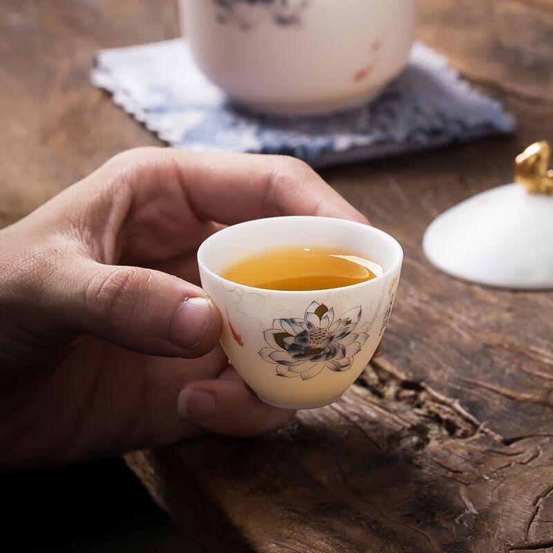 Chaxun Mutton Fat Jade Porcelain Portable Tea Set