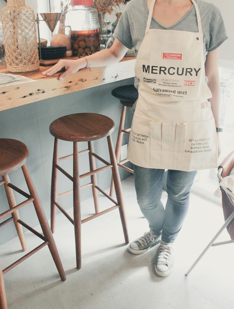 Vintage Apron Mercury Wash X H63cm [Keystone] W47.5