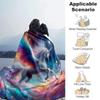 1pc Horse Printing Lightweight Flannel Blanket, Comfortable and Warm Blanket, for Camping Sofa Bed and Couch Office, Suitable for Gift Blanke