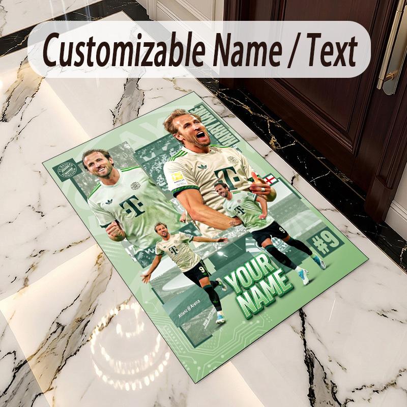 Crystal Velvet Rug Harry Kane Print Custom Name Text Floor Mat Home Decor
