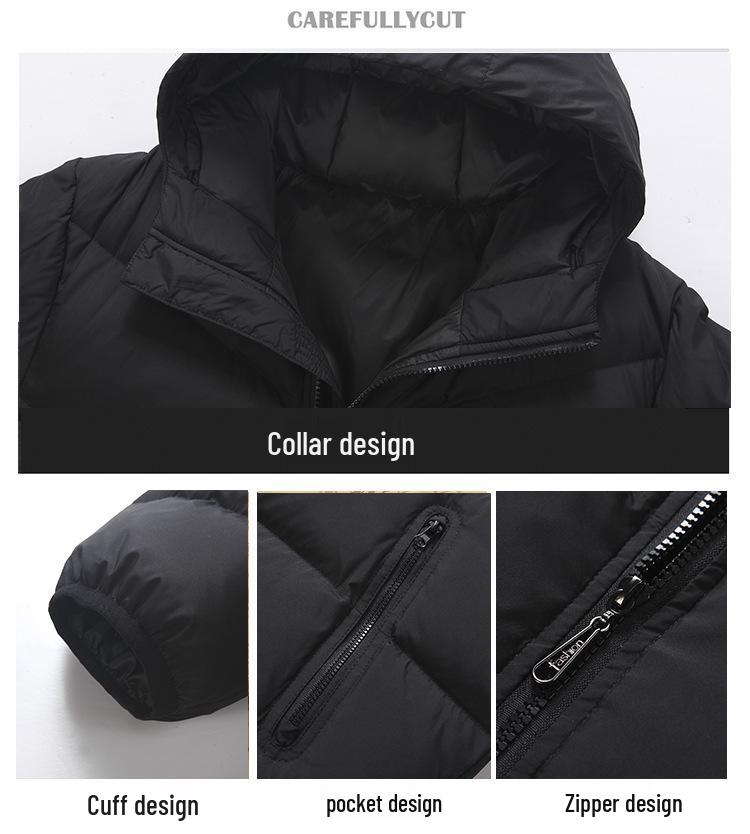 Vyriška madinga žieminė medvilninė striukė su gobtuvu - laisva, kasdienė, stora ir šilta