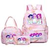 2 Neue K-Pop Hexenjäger bedruckte Schülertasche Rucksack Umhängetasche Federmäppchen Dreiteiliges Set