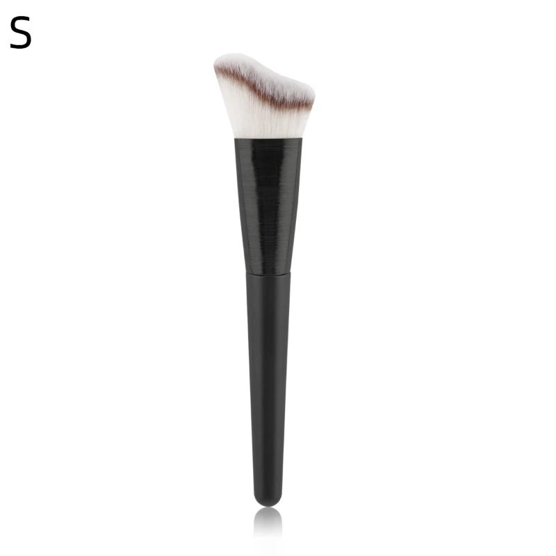 Foundation Pinsel Mit Wellenförmigem Kopf Zum Verblenden Von Flüssiger, Cremiger, Puder-Wangenknochen Kieferpartie, Große Premium Dichte Synthetische Borsten