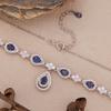 Natural Sapphire Chain Necklace S925 Silver Colored Jewelry Xiaohongshu Wechat Channels