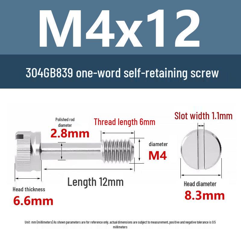 Yigu 304 Anti-Loosening Knurled Head Captive Screw with Anti-Slip Design