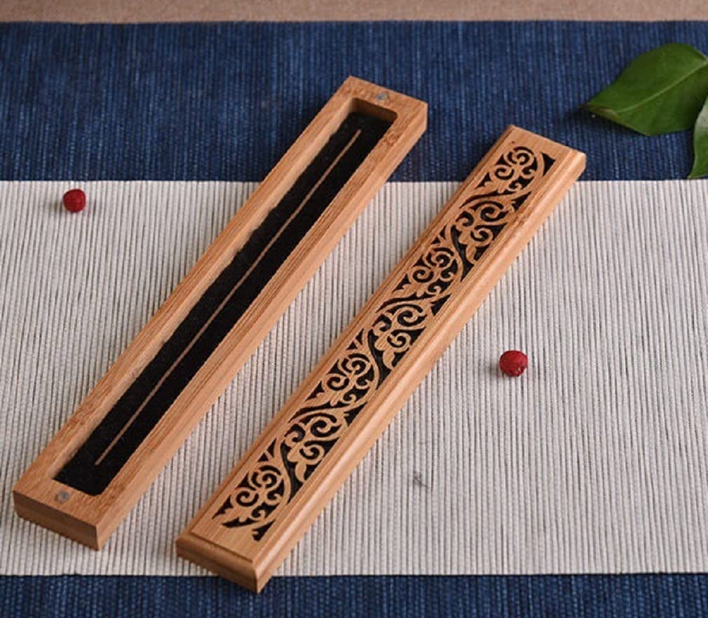 Kimed Incense Holder, Horizontal Incense Burner, Incense Burner, Incense Dishes, Non-Flammable Sheet, Bamboo, for Buddhist Altars, Japanese Style,