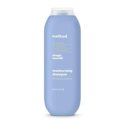 Shampoo idratante Method Simply Nourish con latte di cocco e burro di karité, 14 once fluide